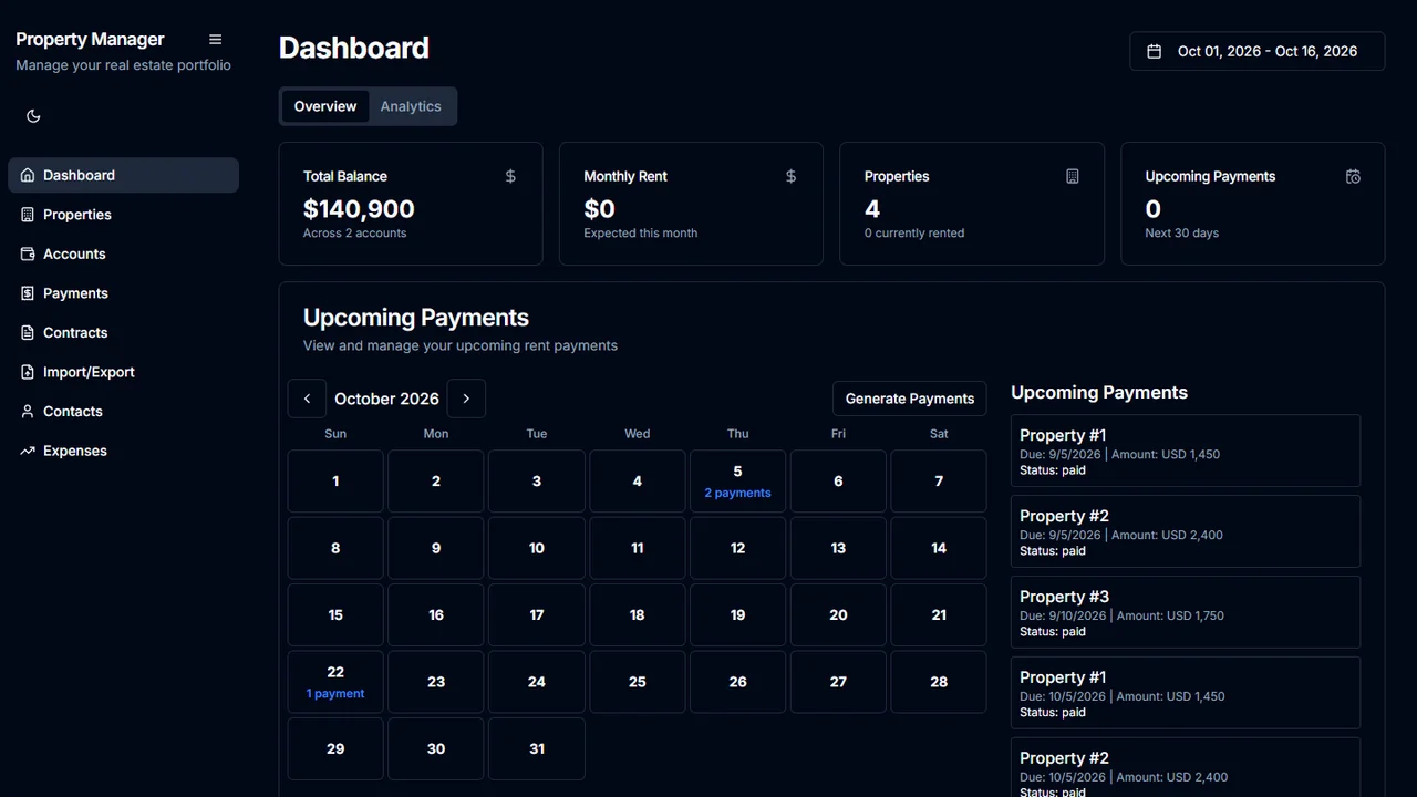Property Manager: Engineering an Offline-First Rental Portfolio & Lease Suite with IndexedDB